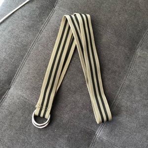 Olive Drab and Black D Ring Belt Like new 48